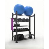 Prodips Gym Fitness Crossfit Ağırlık ve Aksesuar Depolama Standı - Siyah