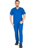 Prof 'rio Grande'' Scrubs Cerrahi Takım Doktor Hemşire Yüksek Kalite Hastane Üniforması - Royal Mavi - 2XL