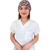 Prof. Üniseks Renkli Kurbağalar Baskılı Cerrahi Bone
