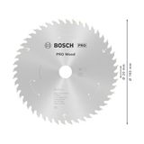Professional 1 x Daire Testere Bıçağı Standard For (Ahşap, Testere Bıçağı 165 x 20 x 1,5 Mm, 48 Diş, Aksesuarlar Akülü Daire Testere) - standart