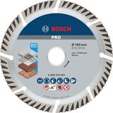 Professional 10 Adet Elmas Kesme Diski, Standart, Evrensel (Beton ve Duvar Için, 150 x 22,23 Mm, Açılı Taşlama Makinesi Aksesuarı)