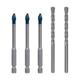Professional 5 Parça Expert Hex-9 Hardceramic Matkap Ucu Seti (Sert Fayanslar, Ø 6 Mm, Aksesuar Döner Matkap/vidalamalar) - Option-1