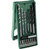 Professional Accessories Bosch Beton Matkap Ucu ve Vidalama Seti, Yeşil, 15 Adet, Ahşap Delme Ucu: