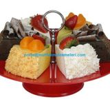 Professional Gastronomi Teşhir Tepsisi Ayaklı Yuvarlak PC - 30 cm BO384