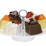 Professional Gastronomi Teşhir Tepsisi Ayaklı Yuvarlak Pc - 35 Cm Bo383