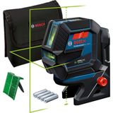 Professional Gcl 2-50 G Çizgi LAZER(15M Çalışma Alanı [alıcı ile 50 M], 4 x Aa Pil, Ip 64 Toza Karşı Koruma Sistemi, Yeşil Lazer, RM10 Tutucu, Takım Çantası)