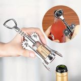 Professional Krom Tirbuşon Metal Tirbüşon Şarap Şişe Açacağı Türbişon Tirbişon Metalik Gri