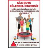 Profesyonel | 102 cm Egzersiz Lastikli Trambolin | Aile'ce Sporun En Eğlenceli Hali - Kırmızı - Siyah