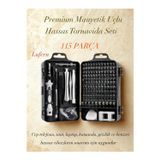 Profesyonel 115 Parça Manyetik Uçlu Hassas Tornavida Seti Cep Telefonu Laptop Saat Onarım Esnek