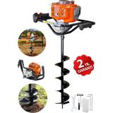 Profesyonel 2.4 Hp Motor Gücü Fidan Ekme Benzinli Toprak Burgu Makinesi 150 mm x 100 cm Delme Ucu