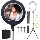 Profesyonel 21 İnç 65W Ring Light Çekim Işığı, 560 LED Ayarlanabilir Parlaklık Kumandalı Makyaj Kuaför Video Fotoğraf Aydınlatma, Döküm Ayaklı Tripod Stand ve Taşıma Çantalı Ring Light Işık Seti