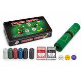 Profesyonel 300 Çipli Metal Kutulu Poker ve Casino Seti - 2 Deste İskambil Oyun Kartı & Oyun Matı