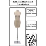 Profesyonel 36 Beden Fransız Göğüs Kuplu Balık Model Terzi Mankeni Prova Mankeni