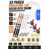 Profesyonel 3’Lü Sazan Olta Takımı - 3.30Mt- Kırılmaz Kamış Metal Kafa Makine