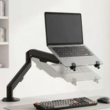 Profesyonel Amortisörlü 2’Si 1 Arada Laptop Ve Monitör Standı – Ayarlanabilir Ergonomik Masaüstü Kol,