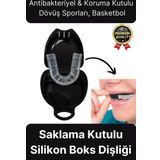 Profesyonel Antibakteriyel Antrenman Kick Boks Dövüş Basketbol Siyah Kutulu Silikon Medikal Dişlik