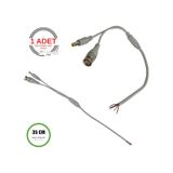Profesyonel Bnc + Dc Power Jack Pigtail Kablo 35cm 5 Uçlu Hazır Kamera Bağlantı Seti Cctv Güvenlik Sistemi İçin - 1 Adet
