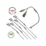 Profesyonel Bnc + Dc Power Jack Pigtail Kablo 35cm 5 Uçlu Hazır Kamera Bağlantı Seti Cctv Güvenlik Sistemi İçin - 5 Adet