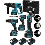 Profesyonel Brushless 4’lü Set: Taşlama, Matkap ve Şarjlı Aletler - Seçenek 1