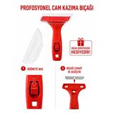 Profesyonel Cam Kazıyıcı Jiletli Cam Kazıma Bıçağı Etiket Boya Silikon Yapışkan Temizleyici Vitrin