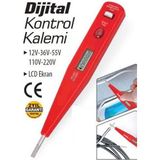 Profesyonel Dijital Kontrol Kalemi Tornavida Voltaj Ölçer - 12-250V