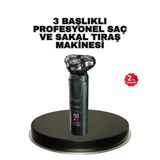 Profesyonel Erkek Bakım Seti – 3 Başlıklı, 3D Akıllı Kesim, Taşınabilir