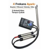 Profesyonel Frekans Üreten Alan Tarayıcı Çubuk Dedektör 4 Kademeli(Boşluk Mineral Gümüş Altın)