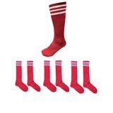 Profesyonel Futbol çorabı 3 çift (Kırmızı-beyaz, 27/33)