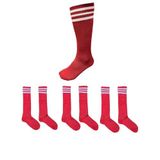 Profesyonel Futbol çorabı 3 çift (Kırmızı-beyaz, 34/40)