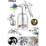 Profesyonel Havalı Alttan Depolu Boya Tabancası 1.8 mm Basınç Ayarlı Havalı Boya Taban - 0,2 mm