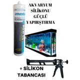 Profesyonel Kalite Akvaryum Dusakabin Silikon Kuf Mantar Yapmaz + Silikon Tabancasi