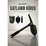 Profesyonel Katlanır Kürek Kampın Vazgeçilmezi 5’İ 1 Arada Kürek Yanında Taşı, Her Yerde Kullan
