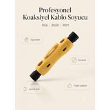 Profesyonel Koaksiyel Kablo Soyucu Rg6 RG59 RG11 Uydu Tv Cctv Kablo Soyma Aleti