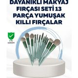 Profesyonel Kullanıma Uygun 13 Parça Makyaj Fırçası Takımı Fiber Kıllı Nemere - Renkli