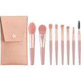 Profesyonel Makyaj Fırça Seti, Rose Gold, Seyahat Çantalı, Göz ve Yüz Makyajı Için
