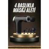 Profesyonel Masaj Tabancası Sporcu Masaj Aleti 4 Başlıklı Şarjlı Titreşimli Mir93109566