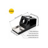 Profesyonel Metal Havya Sehpası ve Lehim Standı - Sünger Yuvalı (16x7x7,5 cm) - Siyah