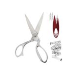 Profesyonel Metal Terzi Makası Gümüş Renkli Büyük Boy 26 cm Set