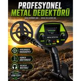Profesyonel Metal ve Define Dedektörü 5 kHz – Ayarlanabilir Hassasiyet, Metal Ayrım Modu, Derinlik Göstergesi ve Kulaklık Girişli