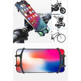 profesyonel motorsiklet atv bisiklet gidon esnek lastikli telefon tutucu akrobat ahtapot model - Siyah