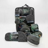 Profesyonel Oto Araç Temizleme Seti Mikrofiber Oto Yıkama Bakım Kiti Gri 9 Parça