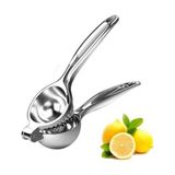 Profesyonel Paslanmaz Çelik Limon Sıkacağı, Manuel Narenciye ve Limon Presi, Ergonomik Kollu, Kolay Yıkanabilir, Büyük Boy (24 Cm)