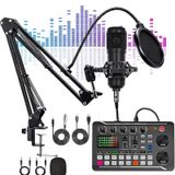Profesyonel Podcast Mikrofon Ve Ses Katı Seti Stüdyo Yayıncı Condenser Tiktok Youtube Dj Ekipmanı