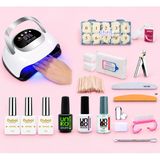 Profesyonel Protez Tırnak Başlangıç Seti – 72 Led Uv/Led Lamba, 540’Lı Tips, 3 Kalıcı Oje, Base, Top Coat, Primer Ve Manikür Aksesuarları