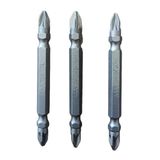 Profesyonel PZ2 Çift Taraflı Tornavida Bits Ucu Seti, 75mm, 10 Adet