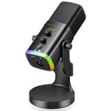 Profesyonel RGB Oyuncu Mikrofonu, Gürültü Engelleyici Üst Düzey Ses Performanslı 3-15 cm Kayıt Mesafeli Bilgisayar Telefon Konsol Uyumlu Masaüstü Vlogger Yayıncı Podcast Gamer Müzik Kayıt Mikrofonu