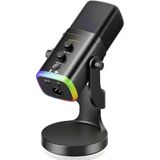 Profesyonel Rgb Oyuncu Mikrofonu, Gürültü Engelleyici Üst Düzey Ses Performanslı 3-15 Cm Kayıt Mesafeli Bilgisayar Telefon Konsol Uyumlu Masaüstü Vlogger Yayıncı Podcast Gamer Müzik Kayıt