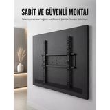 Profesyonel Sabit Tv Askı Aparatı Ultra Dayanıklı Çelik Duvar Montaj Braketi 50-95 İnç - Lisinya