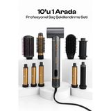 Profesyonel Saç Şekillendirme ve Kurutma Seti 9+1 Başlıklı 110.000 Rpm Bldc Negatif Iyon Teknolojili