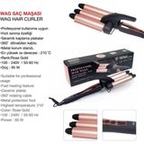 Profesyonel Saç Şekillendirme Wag Maşası 19 mm -084 Su Dalgası Seramik Kaplama Plakalar Rose Gold